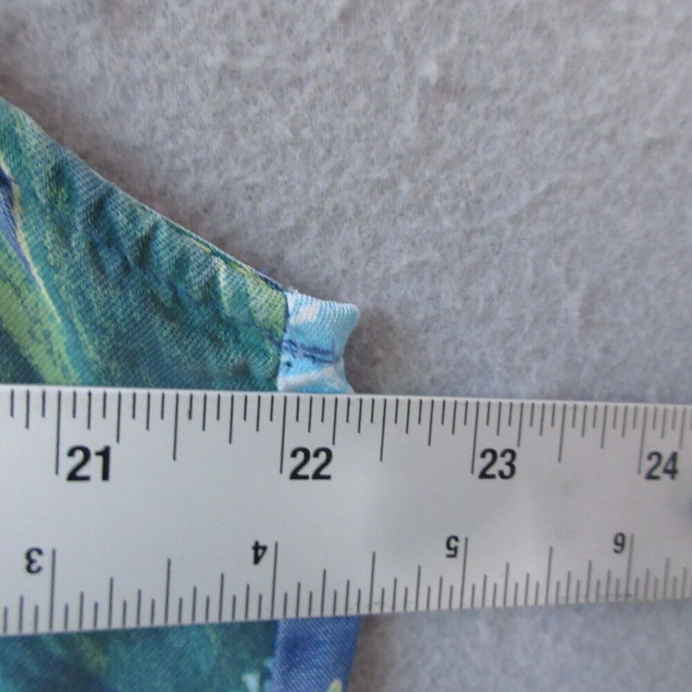 Tommy Bahama Dress XL Floral Shift Pockets Tencel Chambray Beach Vacation - Picture 6 of 10